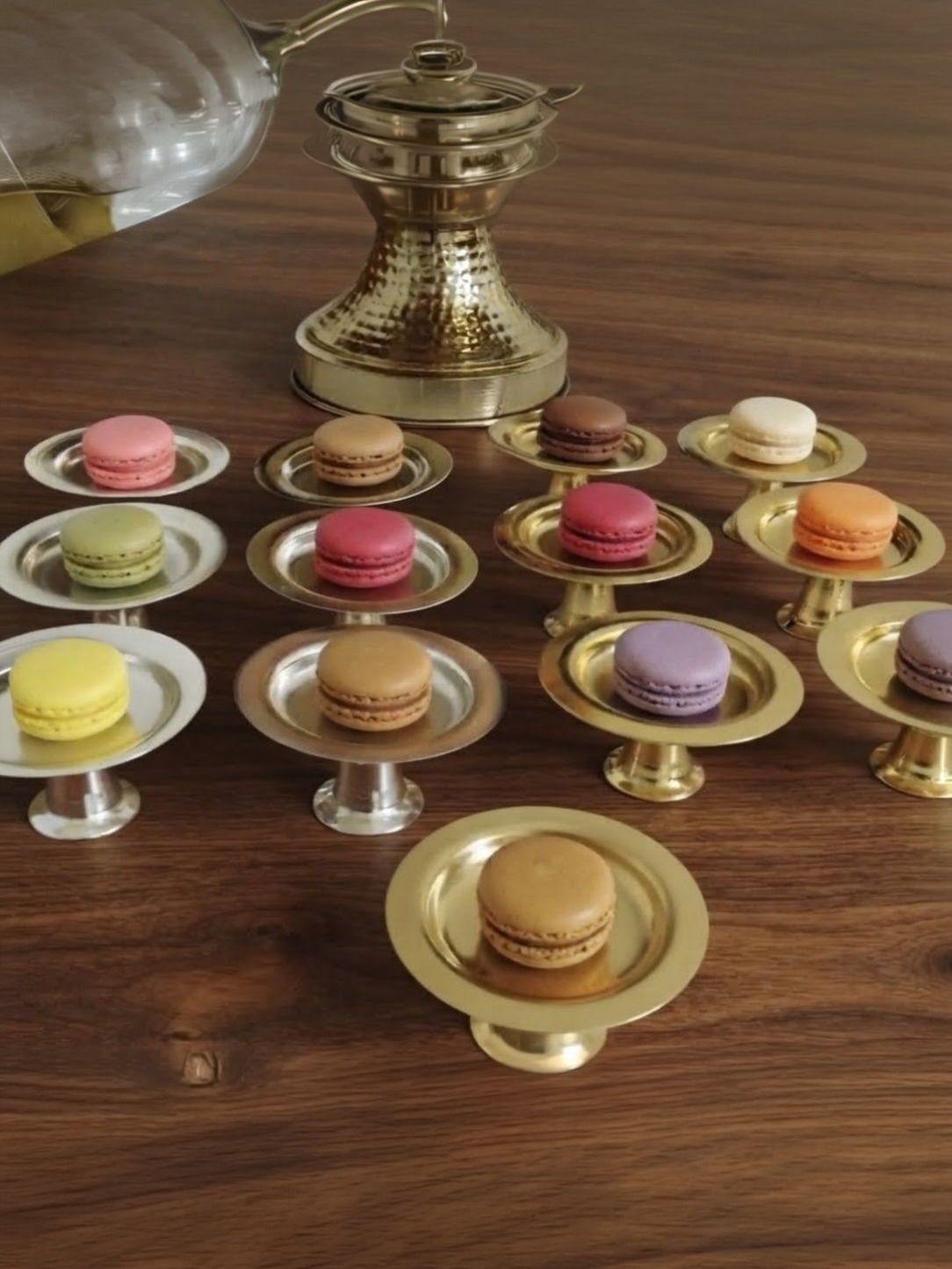 2 Renkte 12 Li Gold Ve Gümüş Makaronluk Kahve Yani Lokumluk